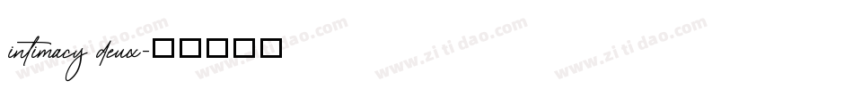 intimacy deux字体转换